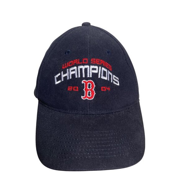 Vintage Boston Red Sox 2004 World Series Champions Black Adjustable Strap Back - Picture 2 of 7